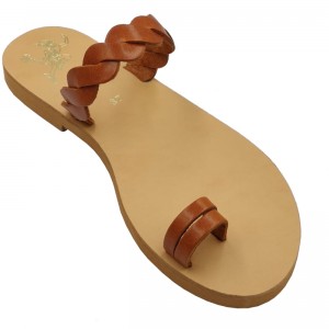 ΓΥΝΑΙΚΕΙΟ ΔΕΡΜΑΤΙΝΟ FLAT ΣΑΝΔΑΛΙ ΤΑΜΠΑ ΑΦΡΟΔΙΤΗ