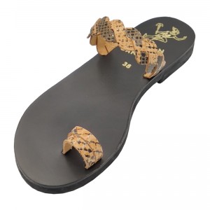 ΓΥΝΑΙΚΕΙΟ ΔΕΡΜΑΤΙΝΟ FLAT ΣΑΝΔΑΛΙ ΦΙΔΙ ΑΦΡΟΔΙΤΗ