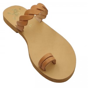 ΓΥΝΑΙΚΕΙΟ ΔΕΡΜΑΤΙΝΟ FLAT ΣΑΝΔΑΛΙ ΦΥΣΙΚΟ ΑΦΡΟΔΙΤΗ