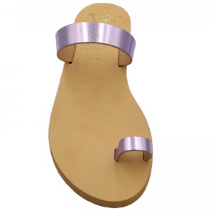 ΓΥΝΑΙΚΕΙΟ ΔΕΡΜΑΤΙΝΟ FLAT ΣΑΝΔΑΛΙ ΛΙΛΑ ΑΠΛΗ ΜΟΡΦΗ