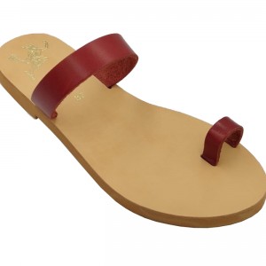 ΓΥΝΑΙΚΕΙΟ ΔΕΡΜΑΤΙΝΟ FLAT ΣΑΝΔΑΛΙ ΜΠΟΡΝΤΟ ΑΠΛΗ ΜΟΡΦΗ