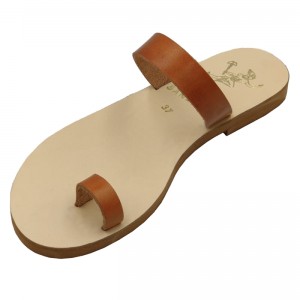 ΓΥΝΑΙΚΕΙΟ ΔΕΡΜΑΤΙΝΟ FLAT ΣΑΝΔΑΛΙ ΤΑΜΠΑ ΑΠΛΗ ΜΟΡΦΗ