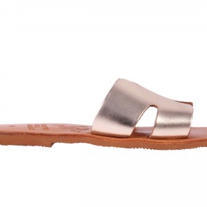 ΓΥΝΑΙΚΕΙΟ ΔΕΡΜΑΤΙΝΟ FLAT ΣΑΝΔΑΛΙ ΧΡΥΣΟ ΑΓΑΠΗ