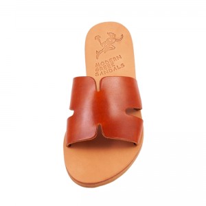 ΓΥΝΑΙΚΕΙΟ ΔΕΡΜΑΤΙΝΟ FLAT ΣΑΝΔΑΛΙ ΚΑΦΕ ΑΓΑΠΗ