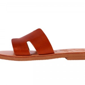 ΓΥΝΑΙΚΕΙΟ ΔΕΡΜΑΤΙΝΟ FLAT ΣΑΝΔΑΛΙ ΚΑΦΕ ΑΓΑΠΗ