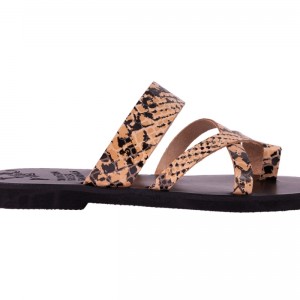 ΓΥΝΑΙΚΕΙΟ ΔΕΡΜΑΤΙΝΟ FLAT ΣΑΝΔΑΛΙ ΦΙΔΙ ΑΝΔΡΟΜΑΧΗ