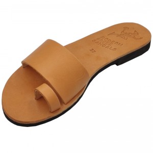 ΓΥΝΑΙΚΕΙΟ ΔΕΡΜΑΤΙΝΟ FLAT ΣΑΝΔΑΛΙ ΦΥΣΙΚΟ ΑΝΕΣΙΣ