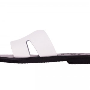 ΓΥΝΑΙΚΕΙΟ ΔΕΡΜΑΤΙΝΟ FLAT ΣΑΝΔΑΛΙ ΛΕΥΚΟ ΑΓΑΠΗ