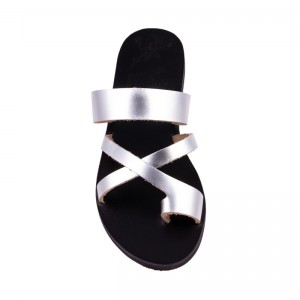 ΓΥΝΑΙΚΕΙΟ ΔΕΡΜΑΤΙΝΟ FLAT ΣΑΝΔΑΛΙ ΑΣΗΜΙ ΑΝΔΡΟΜΑΧΗ