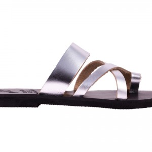 ΓΥΝΑΙΚΕΙΟ ΔΕΡΜΑΤΙΝΟ FLAT ΣΑΝΔΑΛΙ ΑΣΗΜΙ ΑΝΔΡΟΜΑΧΗ