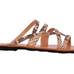 ΓΥΝΑΙΚΕΙΟ ΔΕΡΜΑΤΙΝΟ FLAT ΣΑΝΔΑΛΙ ΦΙΔΙ ΑΣΤΕΡΟΠΗ