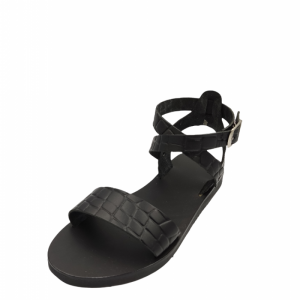 ΓΥΝΑΙΚΕΙΟ ΔΕΡΜΑΤΙΝΟ FLAT ΣΑΝΔΑΛΙ ΜΑΥΡΟ ΑΝΑΤΟΛΙΑ