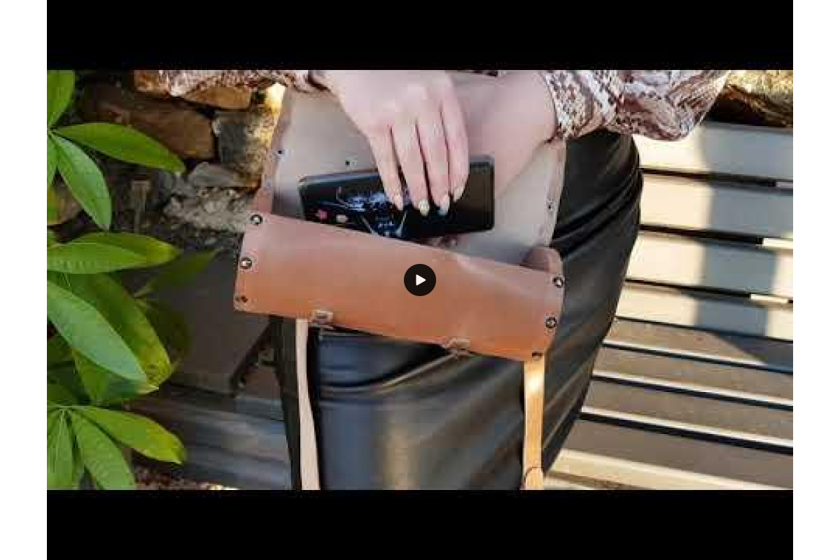 Χειροποίητη ξύλινη τσάντα barrel MGS Δέρμα και ξύλο